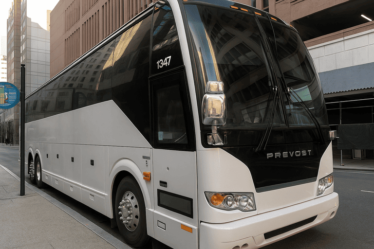 a Charter Bus Rental Kearny coach bus