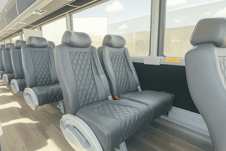 interior of Charter Bus Rental Kearny charter bus